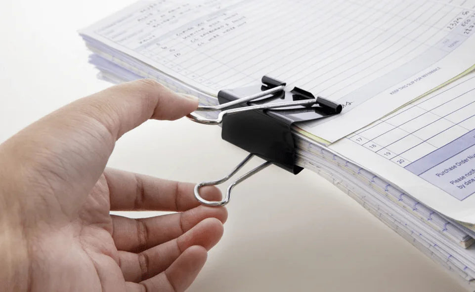 Large 2" (51mm) Black Binder Clip (12/Pack)