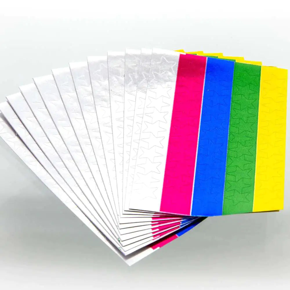 Assorted Color Foil Star Label (660/Pack)